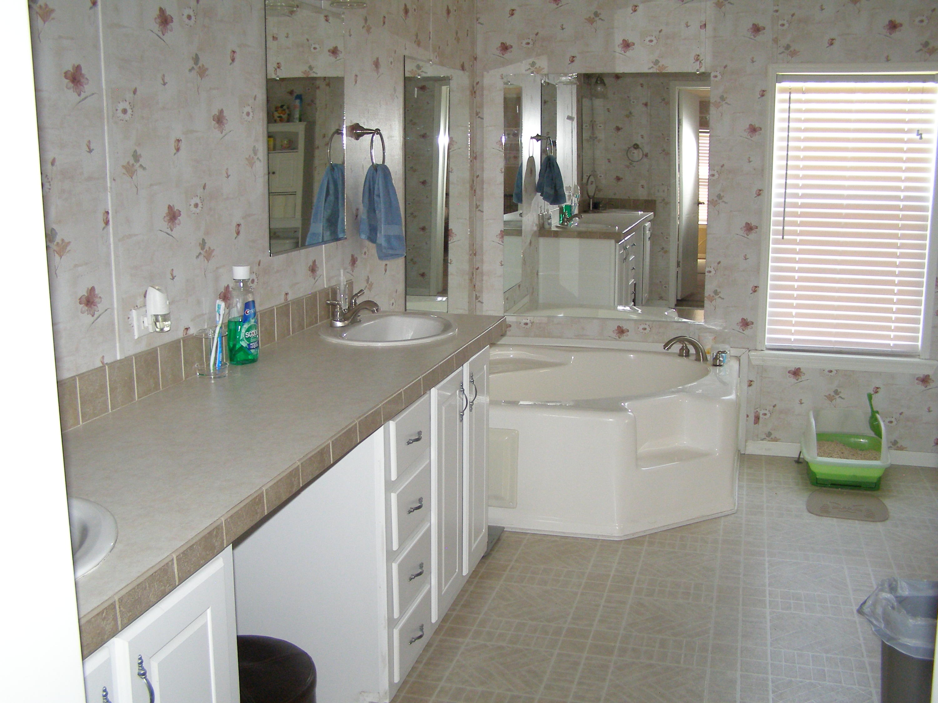 1121 State Line Road Baker, FL 32531 - Photo 16 of 25 a bathroom with a sink a mirror and a bathtub