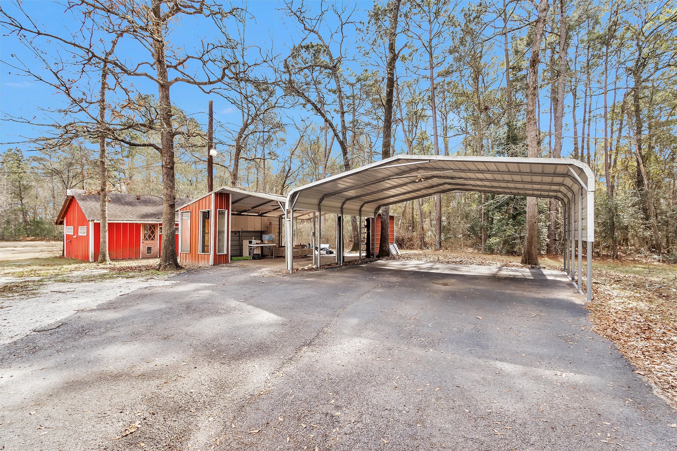 10067 White Rock Road Conroe, TX 77306 - Photo 6 of 46 a view of street with large trees