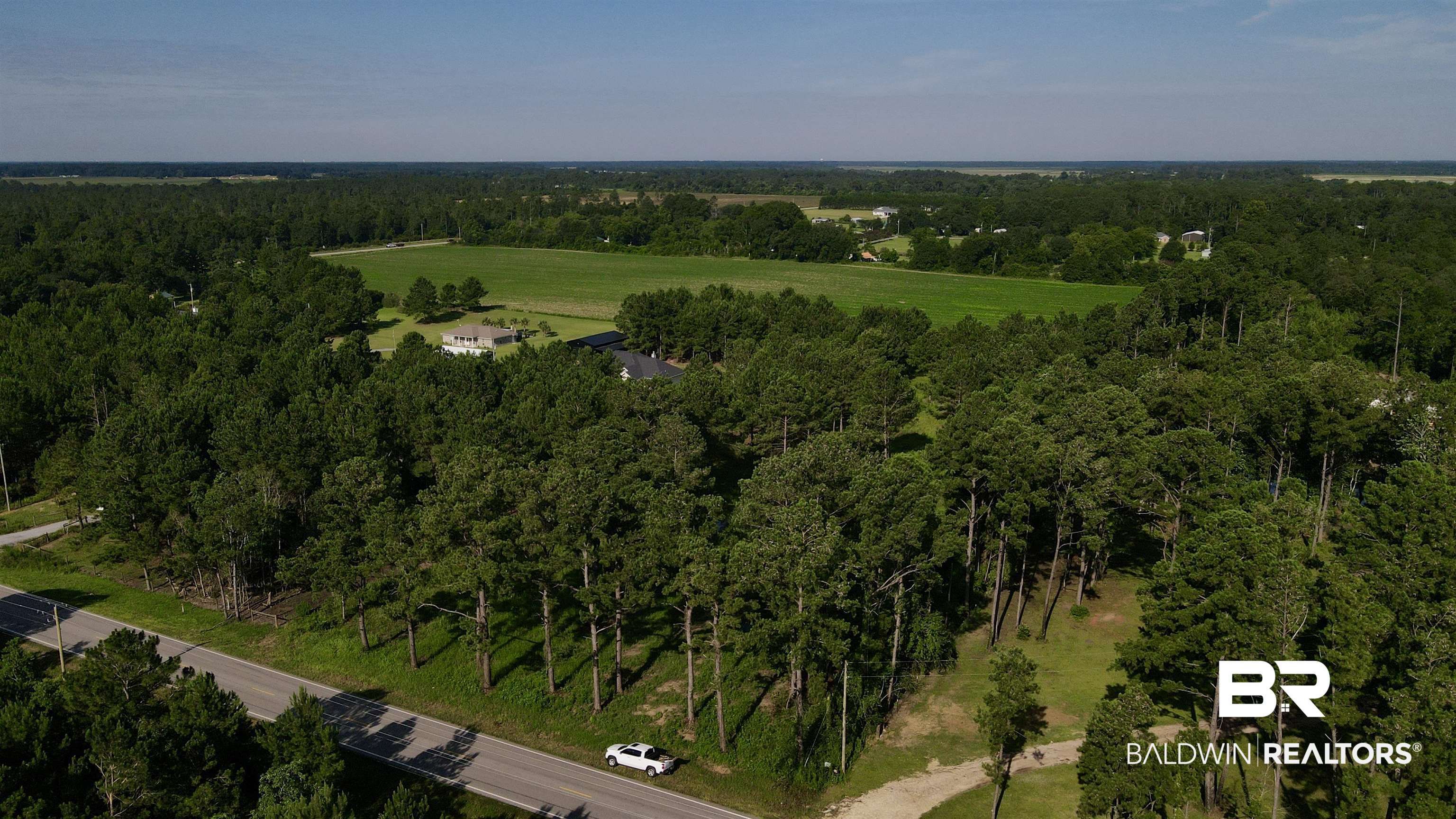 17239 County Road 87 Elberta, AL 36530 - Photo 5 of 5 Aerial view of property and surrounding area featuring a forest