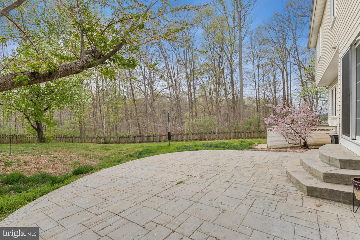 5 Basalt Drive Fredericksburg, VA 22406 - Photo 35 of 41 a view of backyard with table and chairs and a large tree
