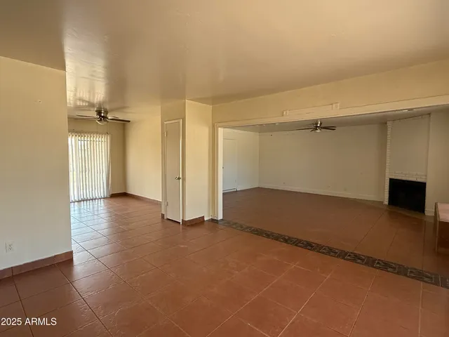 a view of a room with an empty space