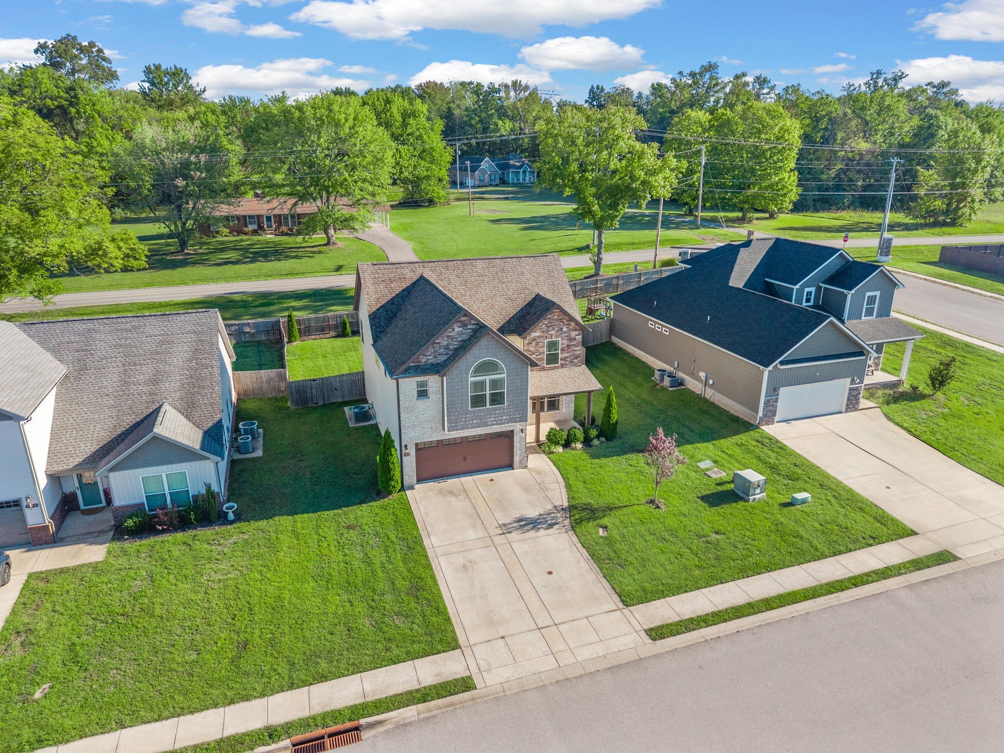 1197 Ewing Way Clarksville, TN 37043 - Photo 3 of 45 an aerial view of a house with a big yard