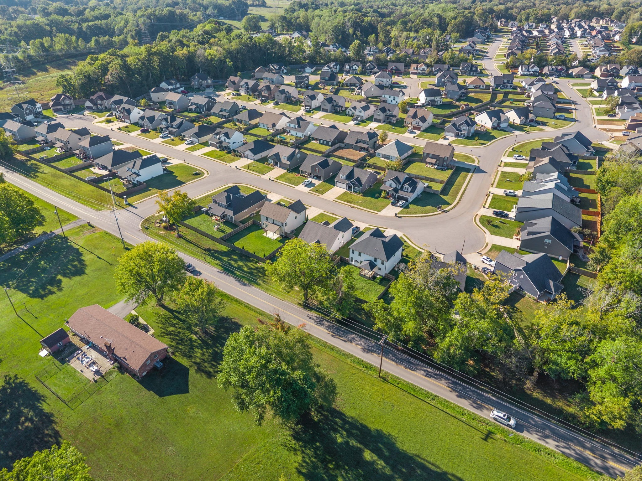 1197 Ewing Way Clarksville, TN 37043 - Photo 45 of 45 an aerial view of residential houses with outdoor space and swimming pool