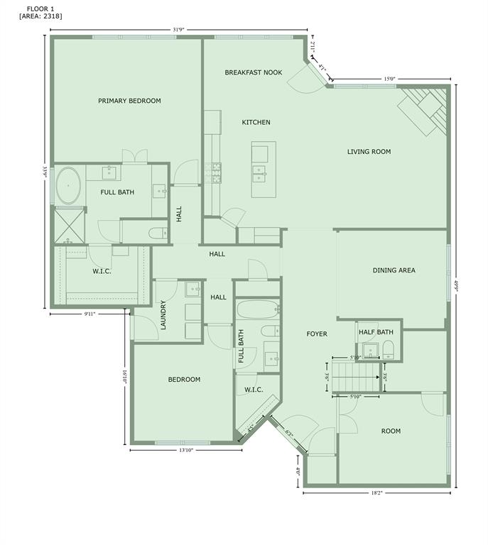 3323 Royal Ridge Drive Rockwall, TX 75087 - Photo 38 of 40 View of first level floor plan room layout.