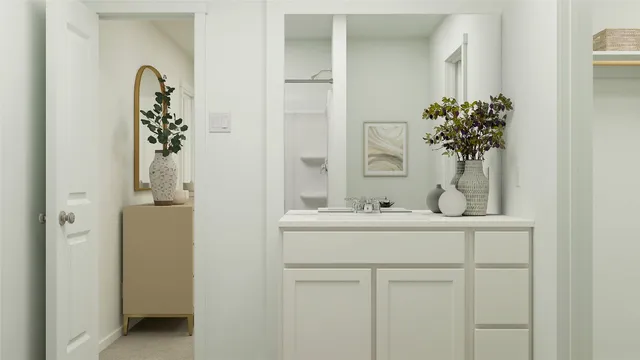 a view of bathroom with a sink