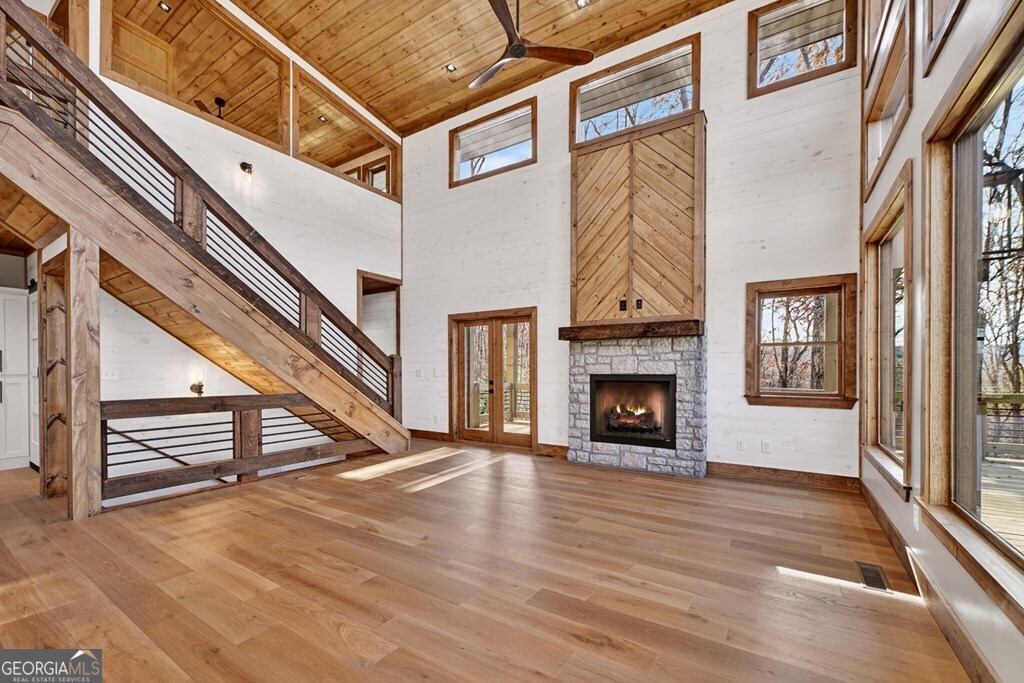 21 Mountain Trace Cherry Log, GA 30522 - Photo 7 of 49 a view of an entryway with wooden floor and a fire pit