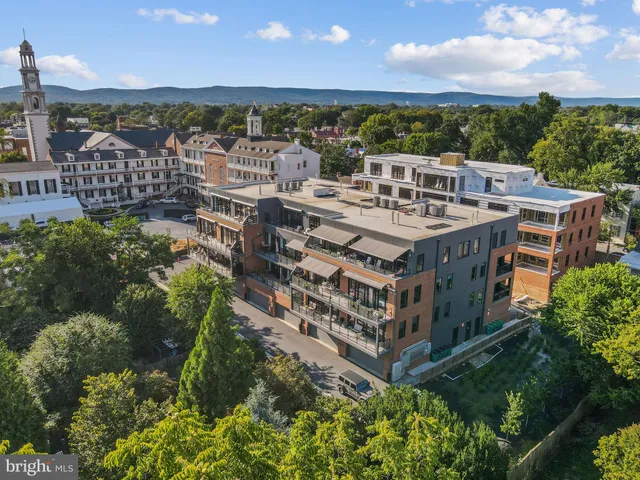 a front view of a building