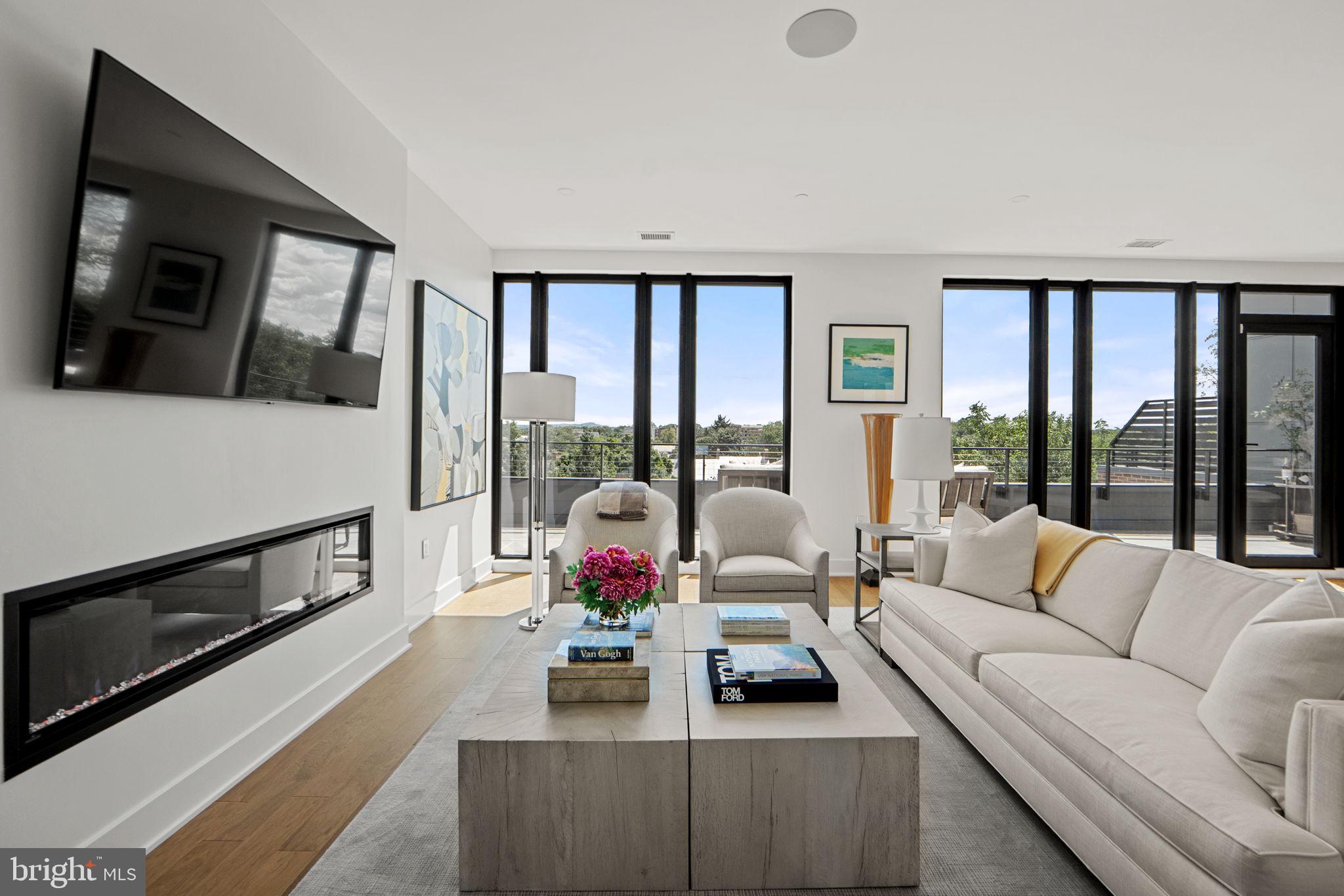 210 East 2nd Street, Unit 402 Frederick, MD 21701 - Photo 9 of 71 a living room with furniture and a flat screen tv