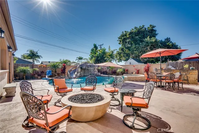 a outdoor space with patio the table and chairs