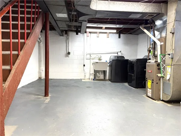 a view of storage and utility room