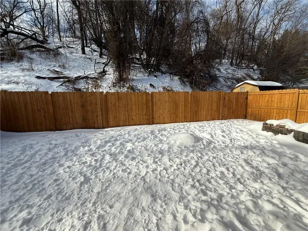 a view of wooden fence