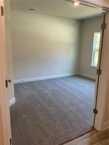 an empty room with a window