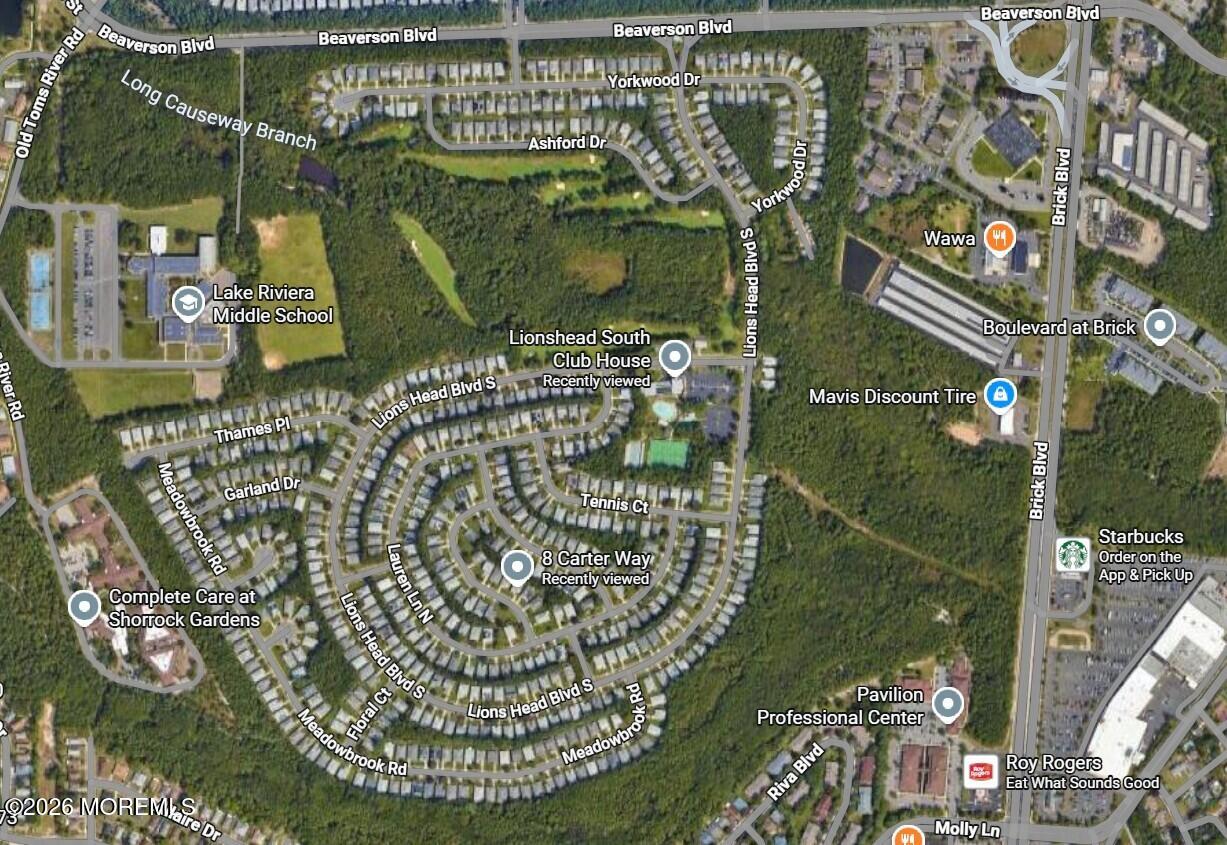 8 Carter Way Brick, NJ 08723 - Photo 6 of 27 Area Map Screenshot