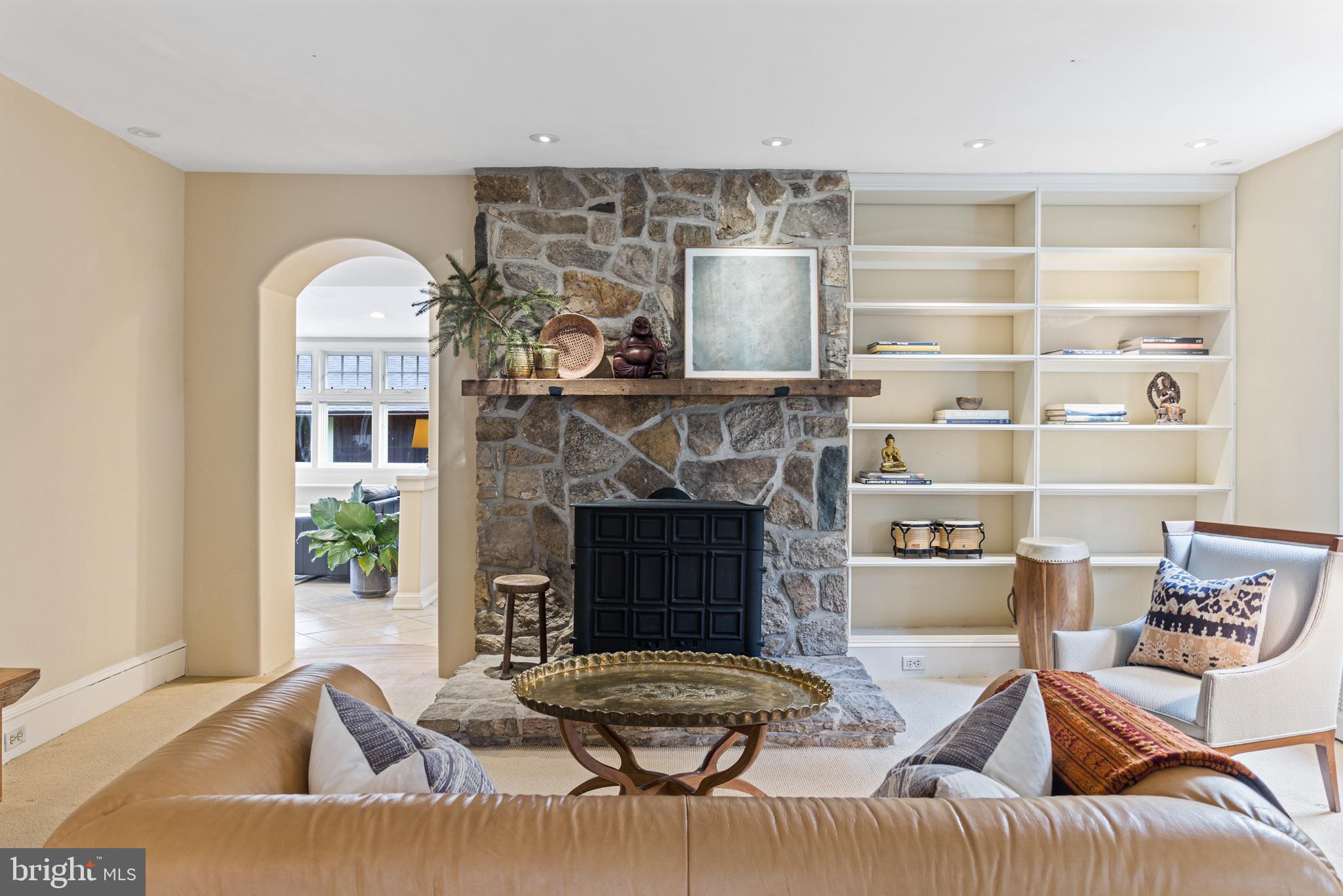 4276 State Road Phoenixville, PA 19460 - Photo 28 of 56 Gorgeous stone hearth, view back to family room