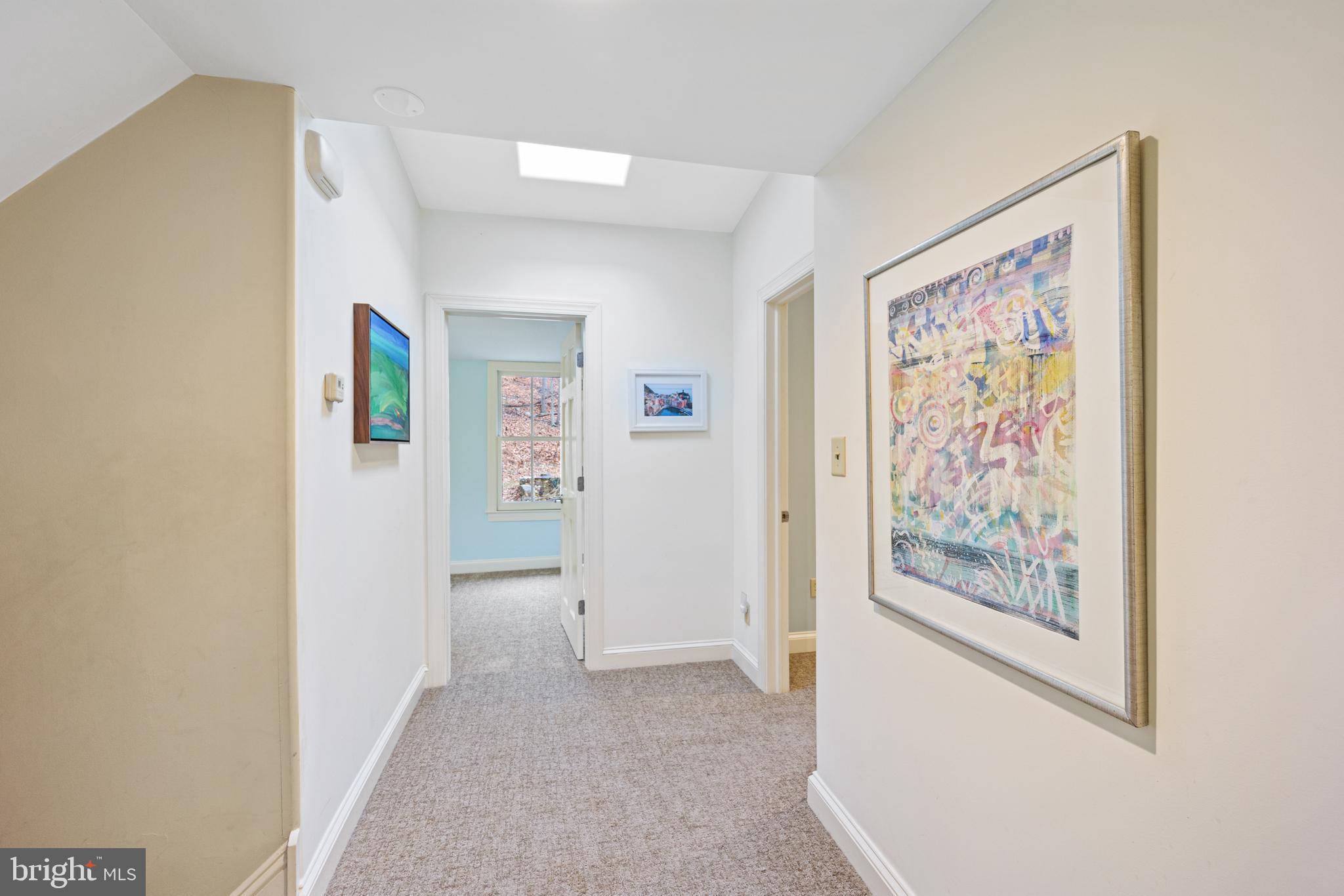 4276 State Road Phoenixville, PA 19460 - Photo 38 of 56 Hallway w/skylight to primary suite & 2nd bedroom