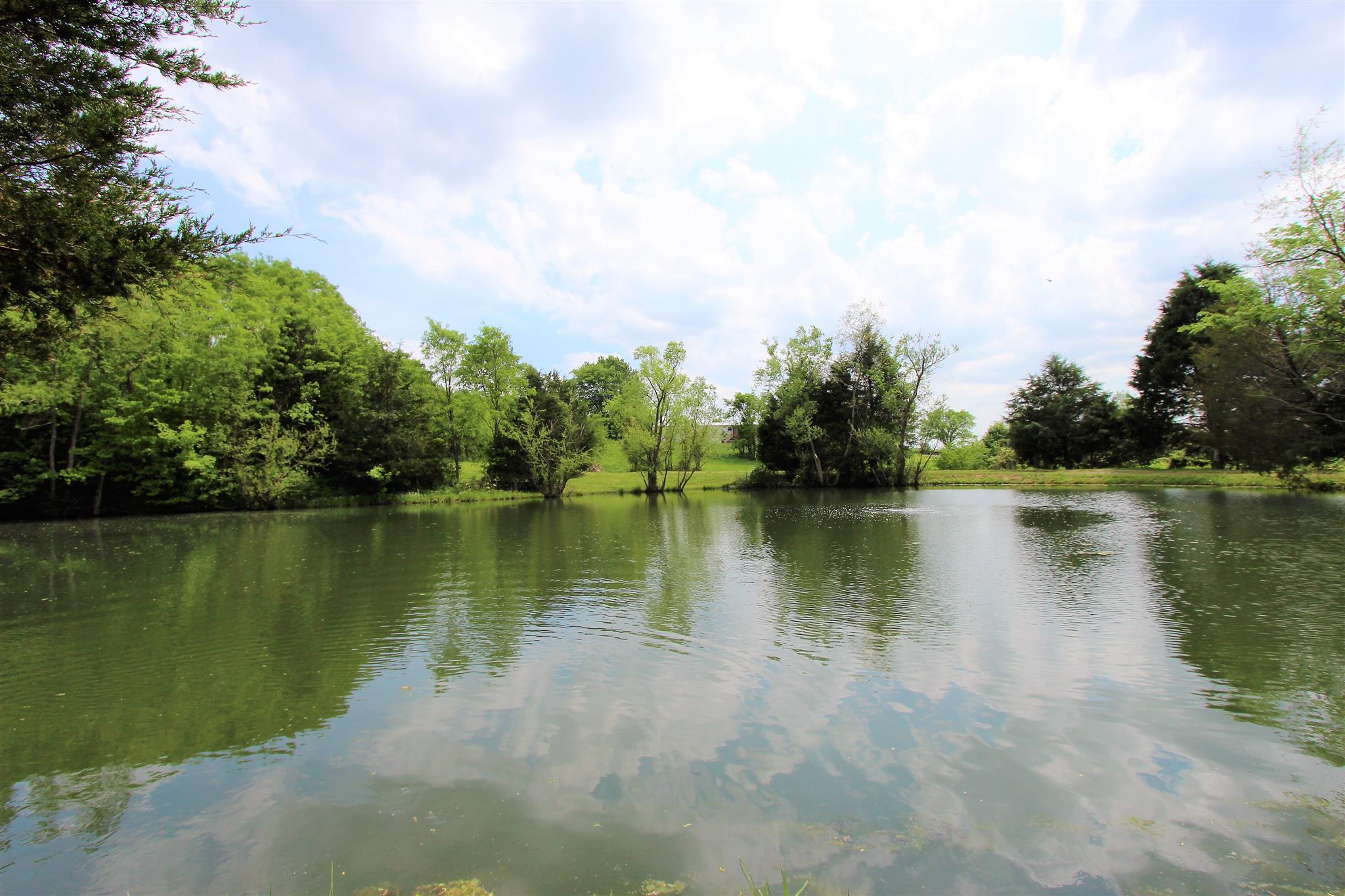 1073 Speck Road Lebanon, TN 37087 - Photo 3 of 20 a view of a lake with a yard and trees in the background
