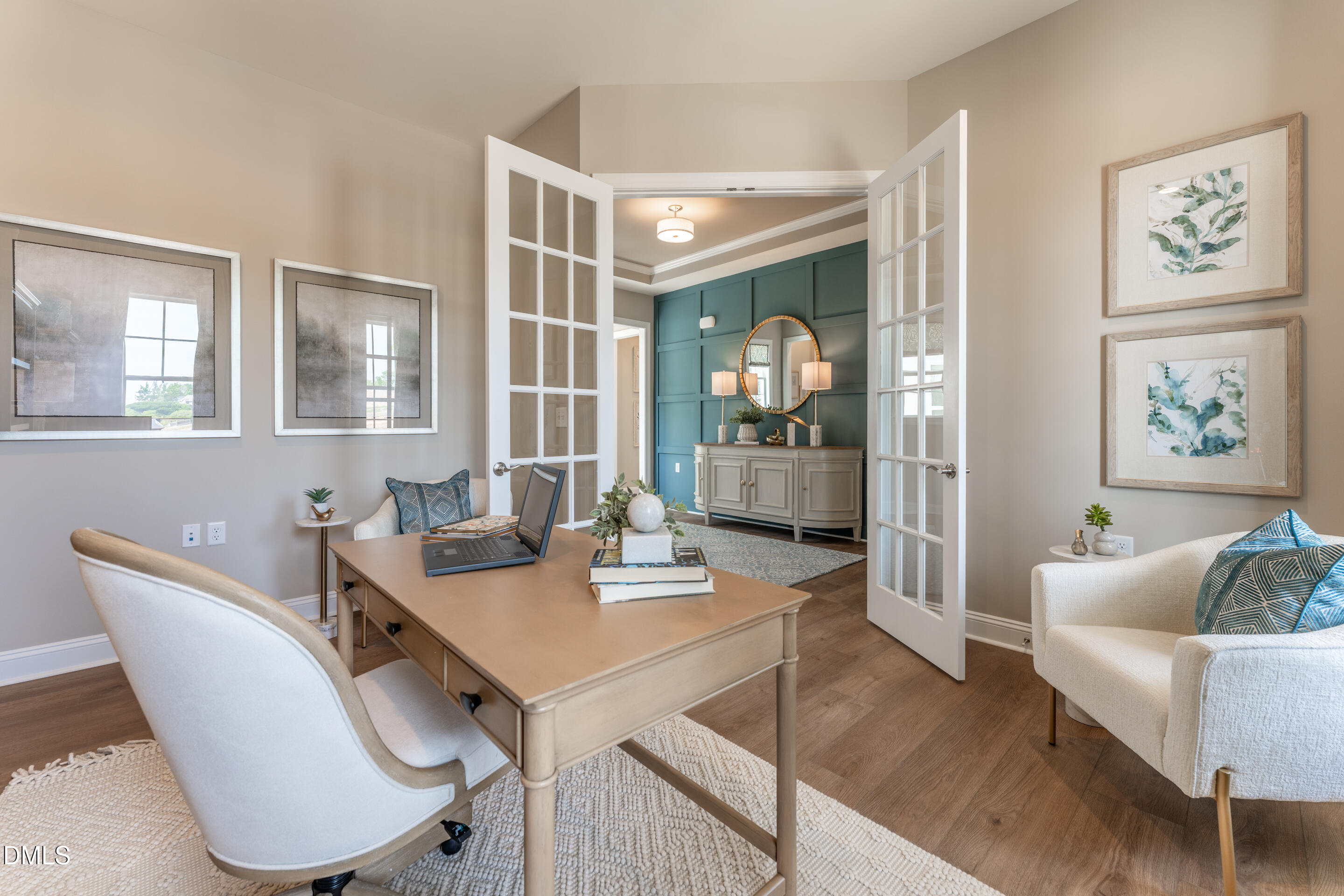 331 Oak Meadow Lane Angier, NC 27501 - Photo 5 of 32 a view of a dining room with furniture window and wooden floor