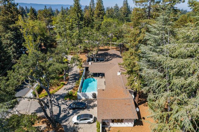 1 Edge Road Atherton, CA 94027 - Photo 28 of 33 an aerial view of a house with a yard