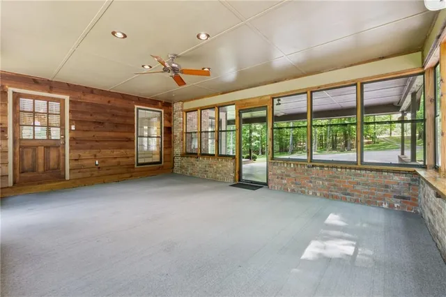 a view of a livingroom with hardwood