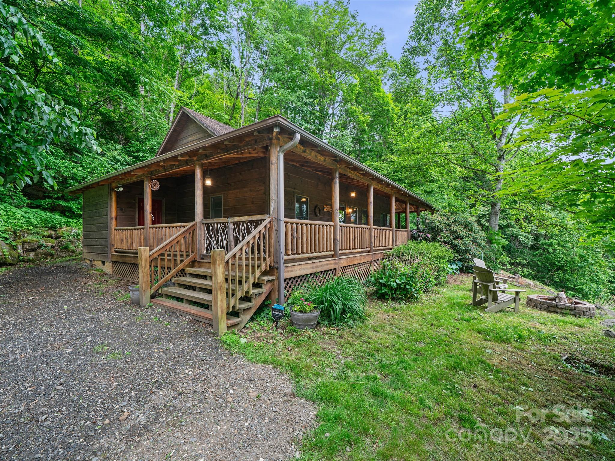 a house with trees in the background