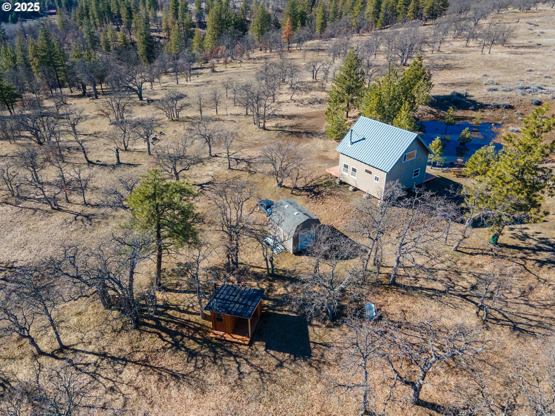 76 Big Springs Road Goldendale, WA 98620 - Photo 3 of 48 a view of a backyard with plants and outdoor seating