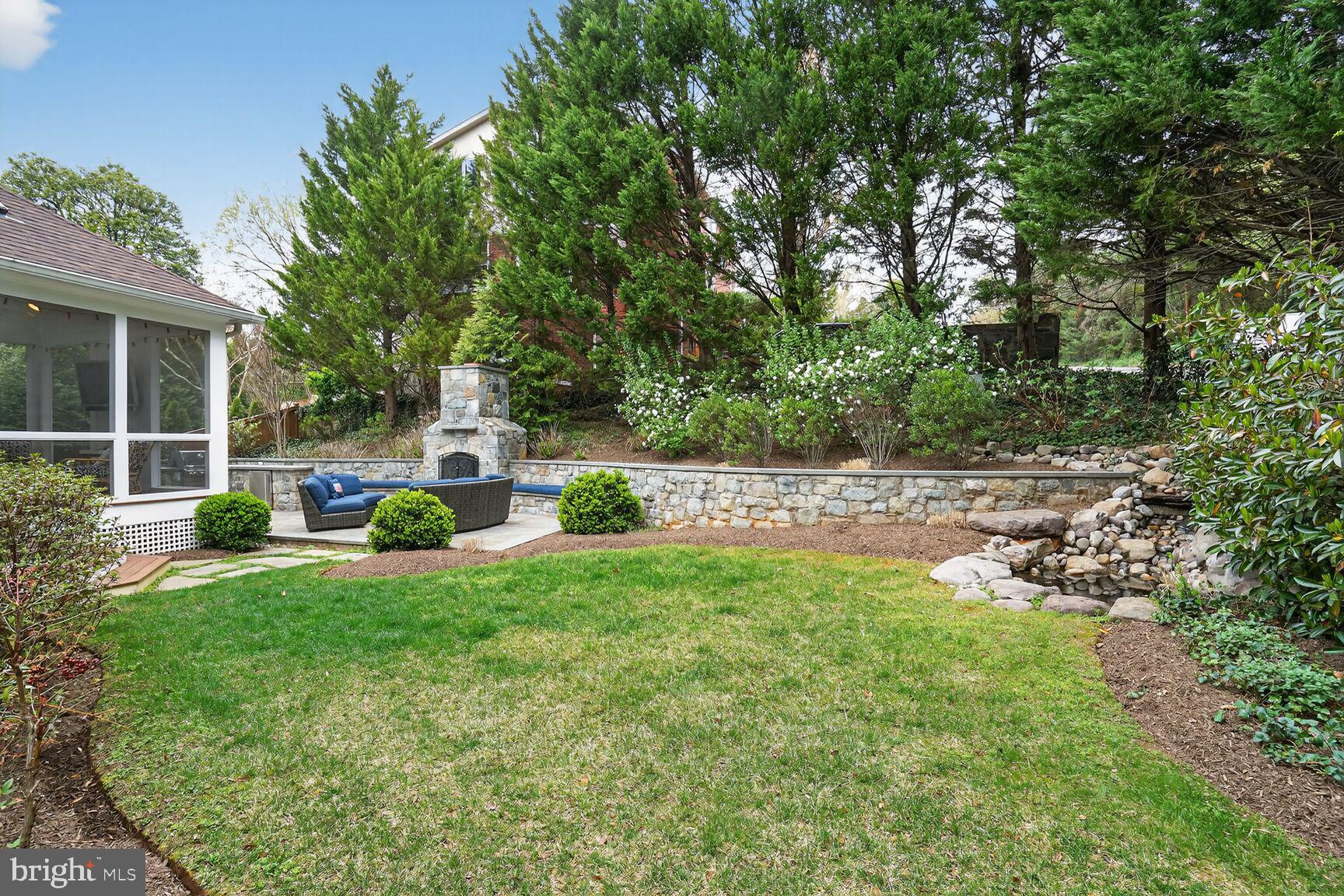4837 W Street Northwest Washington, DC 20007 - Photo 51 of 59 Lovely landscaping incl pond with waterfall