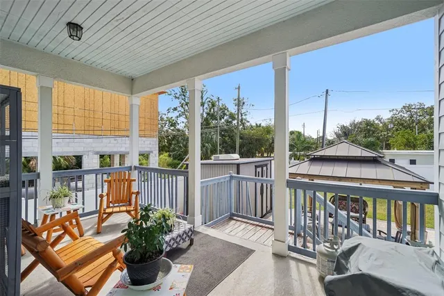 a outdoor space with patio furniture