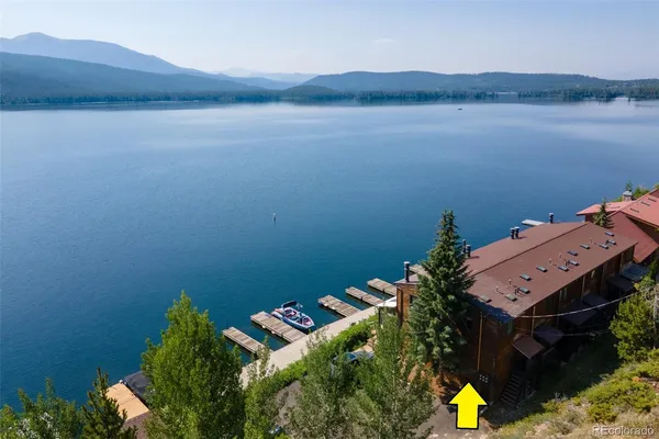 a view of lake and mountain