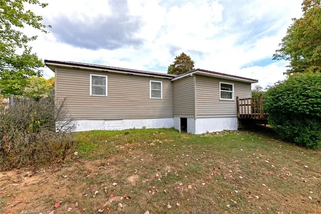 a backyard of a house