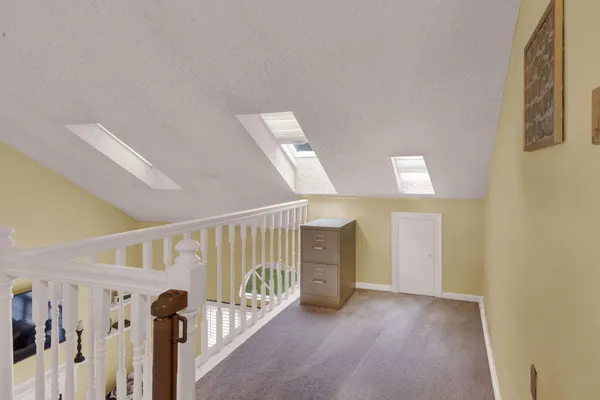 a view of an entryway with stairs