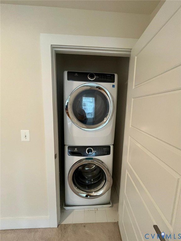 4324 Bon Secours Parkway, Unit A Henrico, VA 23233 - Photo 12 of 19 Laundry area with stacked washer and clothes dryer
