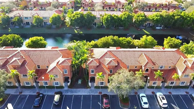 an aerial view of multiple house