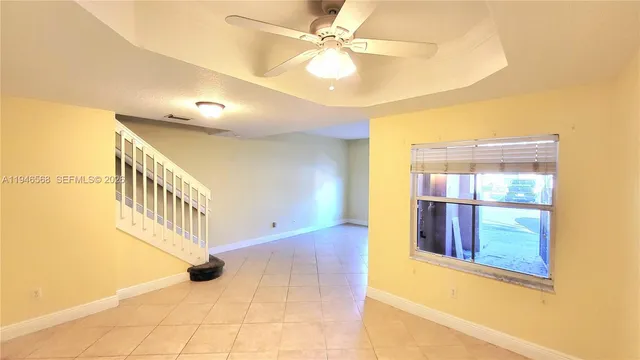 a view of an entryway with a window