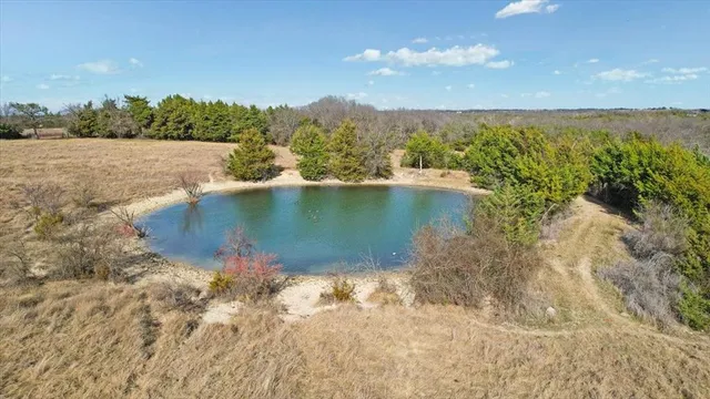 a view of a lake with a outdoor space