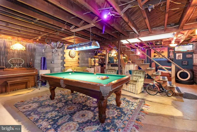 a room with furniture and a table