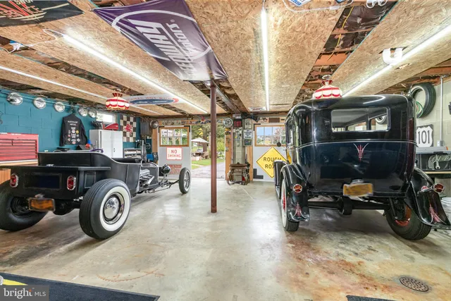 a view of car garage