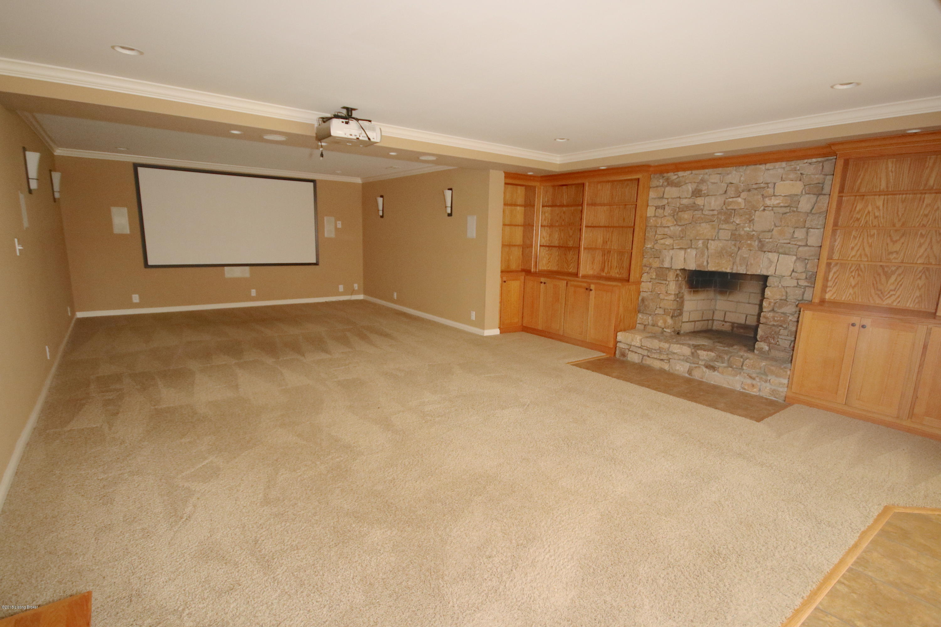 13402 Creekview Road Prospect, KY 40059 - Photo 34 of 50 Finished Basement with Theater and Rec area