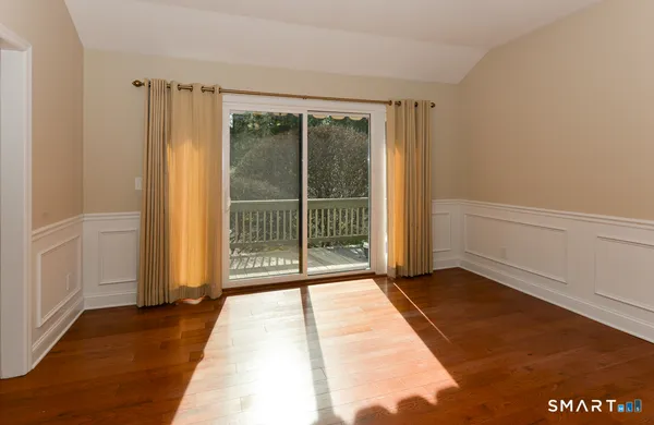 a view of a room with door