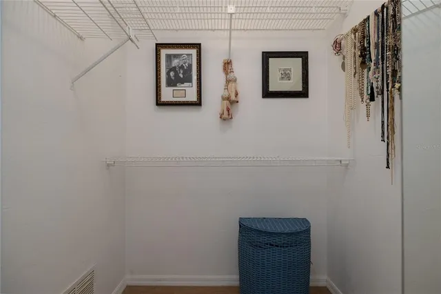 a view of hallway with door