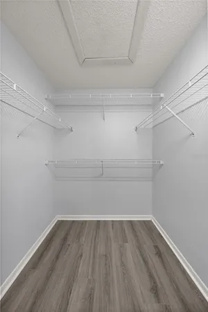 a view of a room with empty racks
