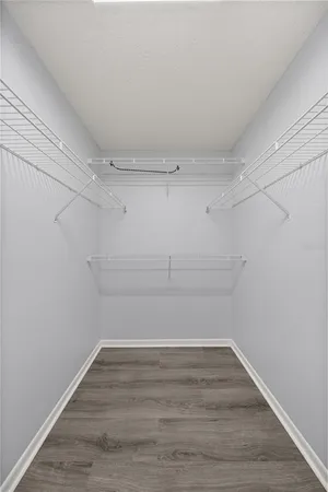 a view of a room with empty racks