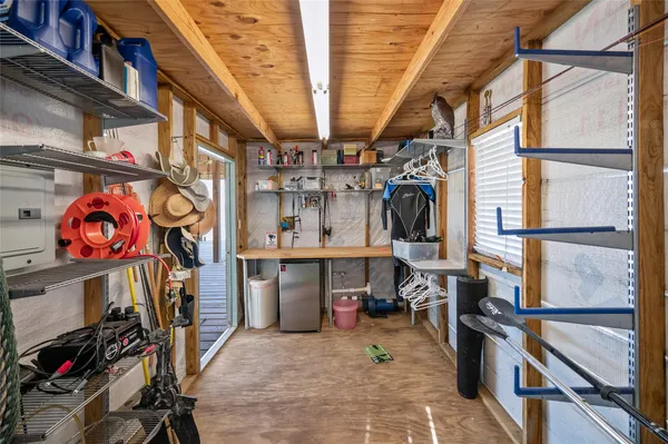 a view of storage and utility room