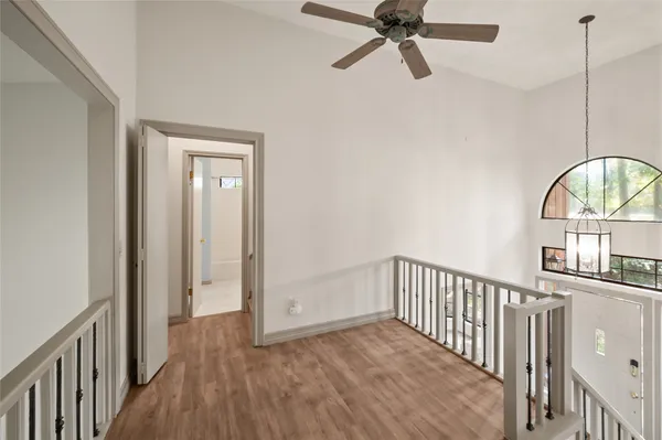 a view of a living room with a window