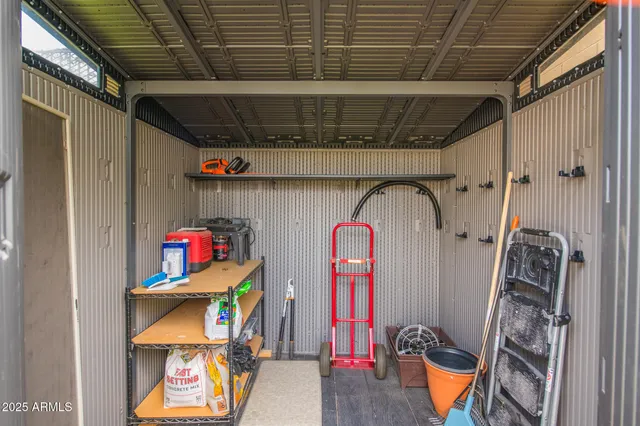 a view of storage and utility room