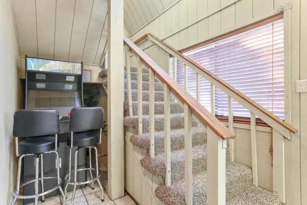 a bathroom with a sink and mirror