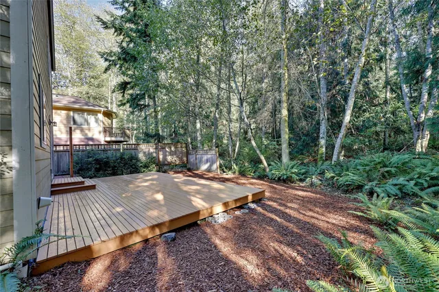 a view of a backyard with a garden