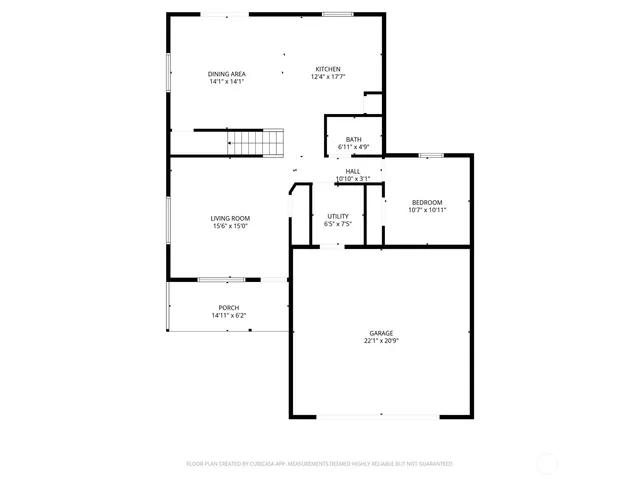 a picture of a bench in front of door