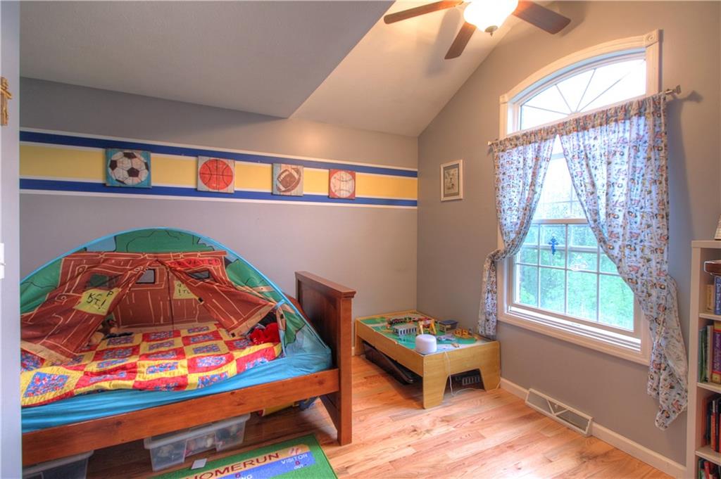 569 Leeper Road Georgetown, PA 15043 - Photo 16 of 25 Bedroom #2 with hardwoods and tall ceiling!