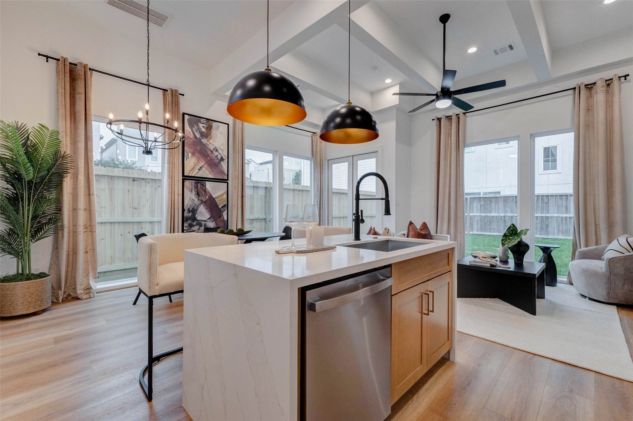 3309 St Emanuel Street Houston, TX 77004 - Photo 12 of 47 Stunning open-concept first floor with modern finishes and abundant natural light.