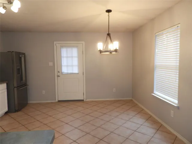 a view of a livingroom with a chandelier